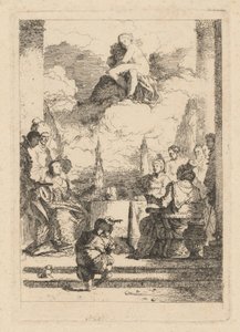 El Banquete de Antonio y Cleopatra de Jean Honoré Fragonard after Giovanni Battista Tiepolo