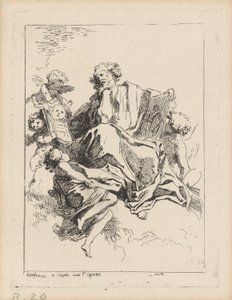 San Lucas de Jean Honoré Fragonard after Giovanni Lanfranco