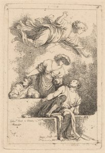 Los discípulos en la tumba de Jean Honoré Fragonard after Jacopo Tintoretto