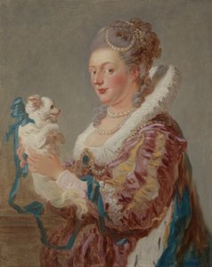 Una mujer con un perro, ca. 1769 de Jean Honore Fragonard