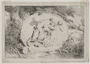 Bacanales: Ninfa miente que la sátira de Jean Honore Fragonard