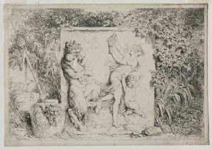 Bacanales: La danza de los sátiros, 1763 de Jean Honore Fragonard