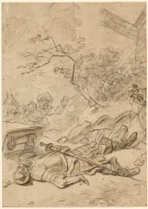 Don Quijote derrotado por el molino de viento de Jean Honore Fragonard