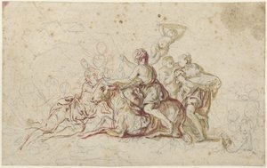 Europa secuestrada por Júpiter en forma de toro (?) de Jean Honore Fragonard
