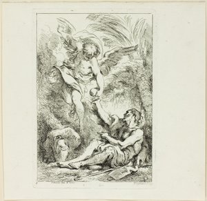 Santo ermitaño en el desierto de Jean Honore Fragonard