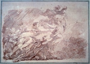 Minerva arranca a un joven príncipe de la voluptuosidad de Jean Honore Fragonard