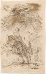 Orlando y Angélica Llegan al Campamento de Carlomagno de Jean Honore Fragonard