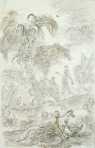 Ruggiero llega al umbral del palacio de Alcina de Jean Honore Fragonard