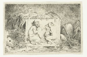 Sátiro y ninfa con dos hijos Bacanales (título de la serie) Ninfas y sátiros (título de la serie) de Jean Honore Fragonard