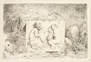 Familia de sátiros de Bacchanales, o juegos de sátiros de Jean Honore Fragonard