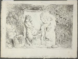 Familia de los Sátiros, de Bacchanales, o Juegos de los Sátiros de Jean Honore Fragonard