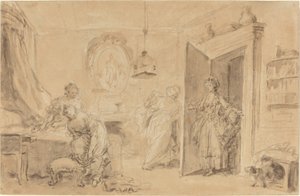 El dormitorio (Le Coucher o Ma Chemise brule) de Jean Honore Fragonard