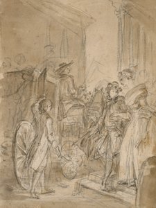La partida en coche, c.1780-89 de Jean Honore Fragonard