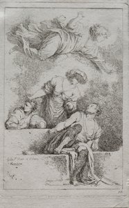 Los discípulos en la tumba de Jean Honore Fragonard
