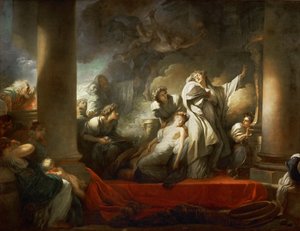 El sumo sacerdote Coresus sacrificándose para salvar a Callirhoe de Jean Honore Fragonard