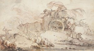 El carro detenido, 1759 de Jean Honore Fragonard