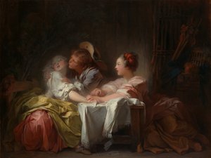 El beso robado, ca. 1760 de Jean Honore Fragonard