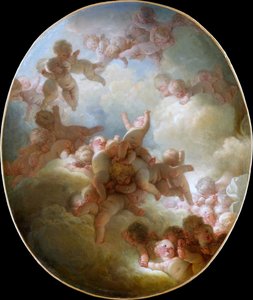 El enjambre de cupidos de Jean Honore Fragonard