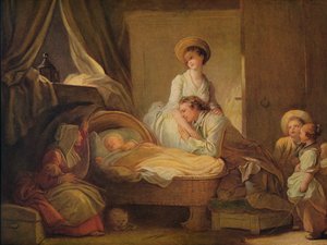 La visita a la guardería, c1775