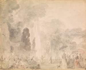 Vista de un parque, finales de la década de 1770 de Jean Honore Fragonard