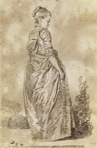 Joven Mujer Caminando de Jean Honore Fragonard