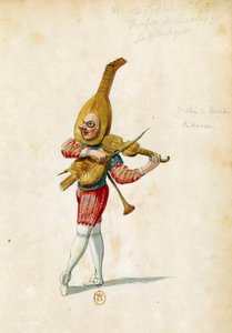 Boceto de vestuario para Le feste di Amore e di Bacco de Jean I  Berain