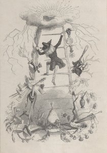 Ilustración en Jérome Paturot, por Louis Reybaud, París de Jean Ignace Isidore Gérard