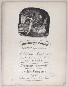 Carta escrita desde Argel, ca. 1835 de Jean Ignace Isidore Gérard