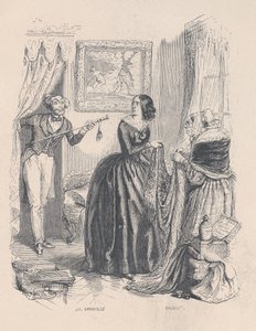 Nuevo Acteón, sorprendí a Diana, no en su baño sino con un comerciante en el baño. de th..., 1843 de Jean Ignace Isidore Gérard