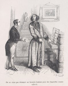No se molesta a un hombre honesto con nimiedades como esta. de las Pequeñas Miserias de la Humanidad... de Jean Ignace Isidore Gérard