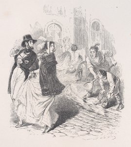 Solo en todas partes hay grifos de agua, regaderas de cualquier forma, palas y macetas de cualquier tamaño, 1843 de Jean Ignace Isidore Gérard