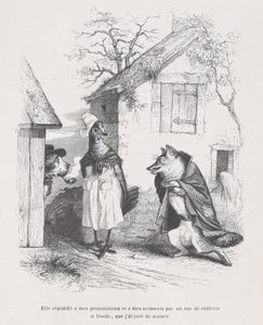 Ella respondió a mis protestas y juramentos con un tono de burla tan frío que juré..., ca. 1837-47 de Jean Ignace Isidore Gérard
