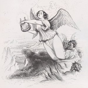 El Ángel Exiliado de Las Obras Completas de Béranger, 1836 de Jean Ignace Isidore Gérard