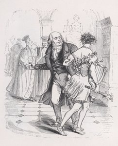 La Musa Huyendo de Las Obras Completas de Béranger, 1836 de Jean Ignace Isidore Gérard