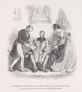 La viuda afligida les da a ambos el derecho de hacerlo bien... Y ambos retienen una eterna... de Jean Ignace Isidore Gérard