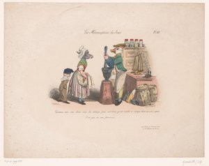 Órdenes de burro de pato en la tienda de comestibles Donnez moi une demi once du métique pour not