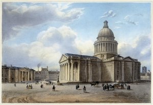 El Panteón - en "Promenade dans Paris et ses environs", diseñado por Jacottet y Benoist, c. 1840 de Jean Jacottet
