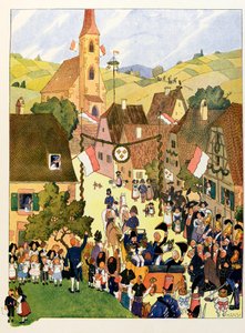 La historia de Alsacia cuenta a los niños; el rey Carlos X tiene Mulhouse; de Jean Jacques (1873 1951) Waltz