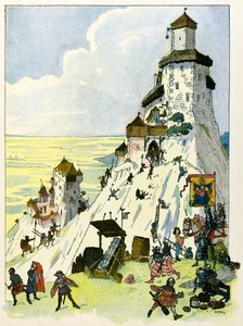 La historia de Alsacia cuenta a los niños por el tío Hansi por Jean Jacques Waltz dit Hansi (1873-1951), colección privada: Siege du chateau D