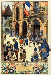 El paraíso tricolor ; El Ayuntamiento de Massevaux 1918; de Jean Jacques (1873 1951) Waltz