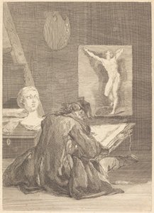 El Dibujante de Jean Jacques Flipart after Jean Siméon Chardin