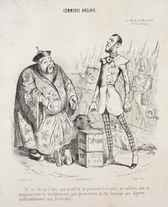 Comercio inglés. Yé vo dis quil faut, que vo achte ce poisonne to dsuite..., 1840 de Jean Jacques Grandville