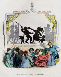 El teatro de sombras de Berlín, 1840s de Jean Jacques Grandville