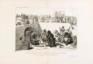 El pueblo entregado a los impuestos vampiros. De La Caricature, 1833
