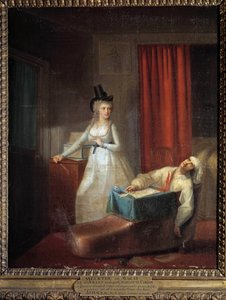 Asesinato de Charlotte Corday a Jean Paul Marat (1743-1793) 13 de julio de Jean Jacques Hauer