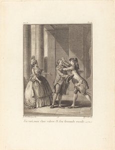 Tengo la culpa, mi querido Valère, y te pido disculpas de Jean Jacques Le Veau after Jean Michel Moreau