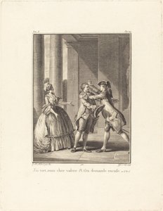 Tengo la culpa, mi querido Valère, y te pido disculpas de Jean Jacques Le Veau after Jean Michel Moreau