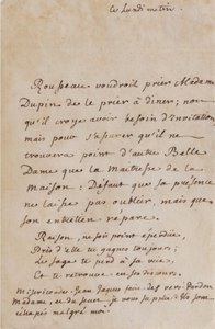 Correspondencia entre Jean-Jacques Rousseau y Louise Dupin (hacia 1754) (A05)
