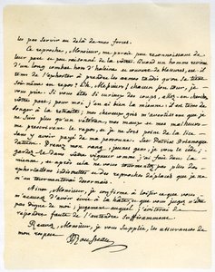 Carta de Jean Jacques Rousseau, 15 de julio de 1764