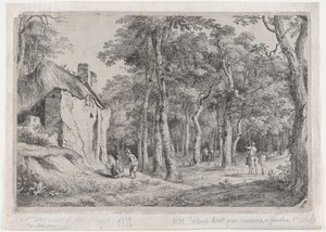 Cabaña en la entrada de un bosque, 1772